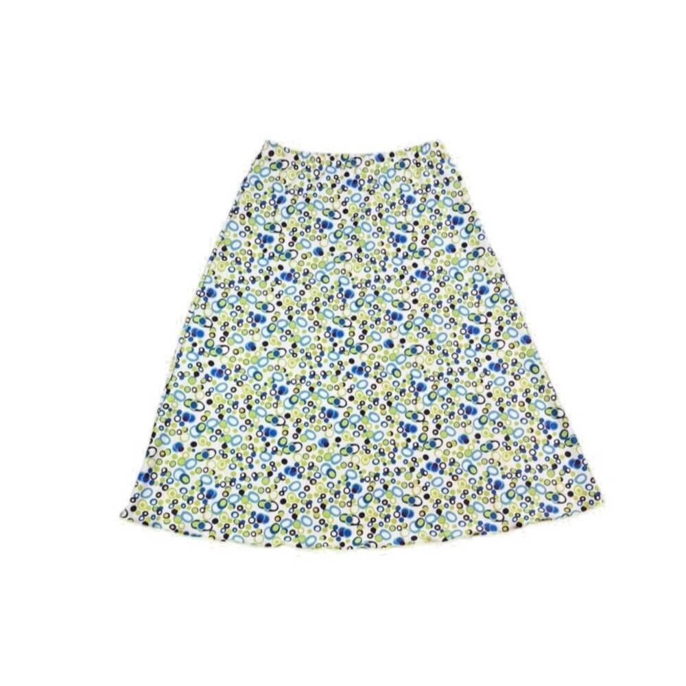 Haystacks A-Line Skirt Geometric Lettuce Hem Size XS Stretch Knit Michigan